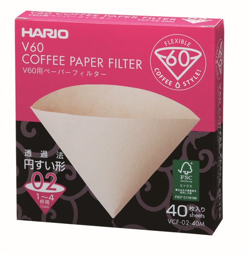 HARIO - 10*40 filtres naturels pour Dripper 02 - 1/4 tasses